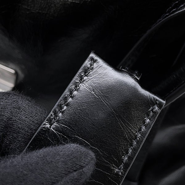 プラダ ショルダーバッグ ホーボーバッグ ミディアム レザー ロゴ 1BG563 PRADA 黒