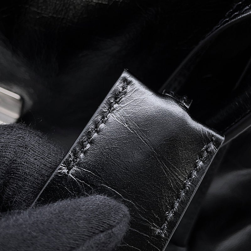 プラダ ショルダーバッグ ホーボーバッグ ミディアム レザー ロゴ 1BG563 PRADA 黒