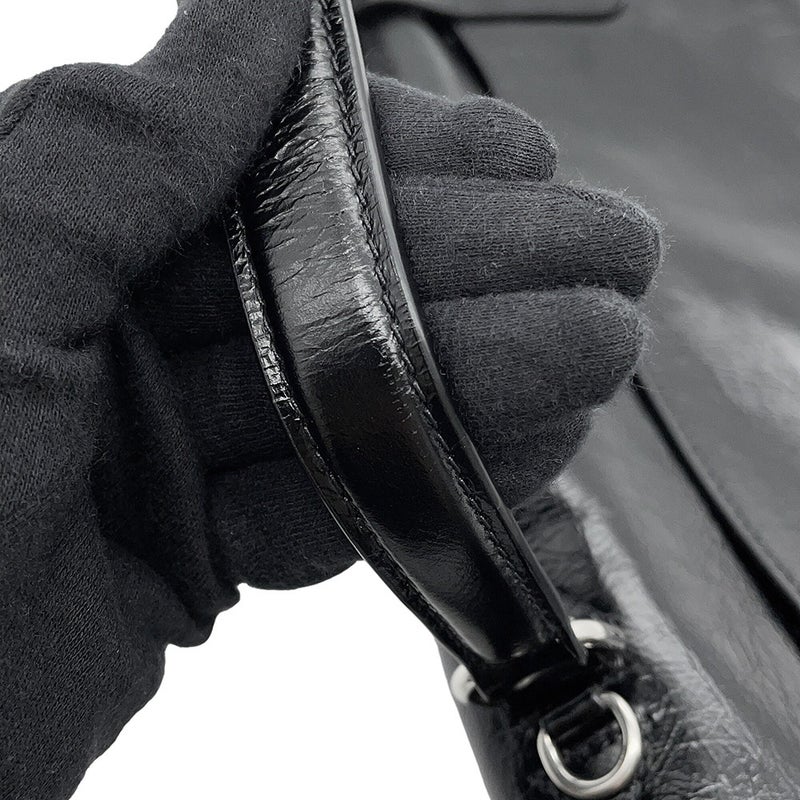 プラダ ハンドバッグ ロゴ レザー 1BN026 PRADA 2wayショルダーバッグ 黒