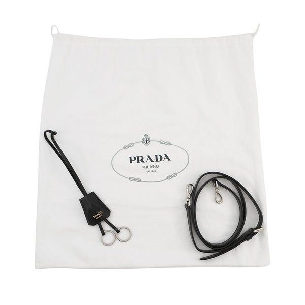 プラダ ハンドバッグ ロゴ レザー 1BN026 PRADA 2wayショルダーバッグ 黒