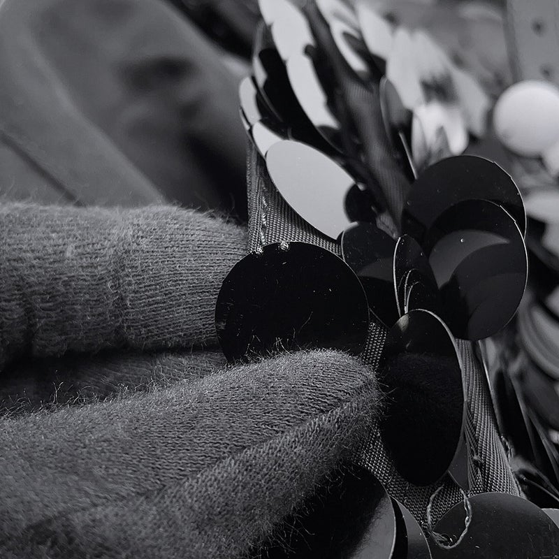 プラダ リュック ナイロン スパンコール バックパック 1BZ811 PRADA バッグ リュックサック 黒