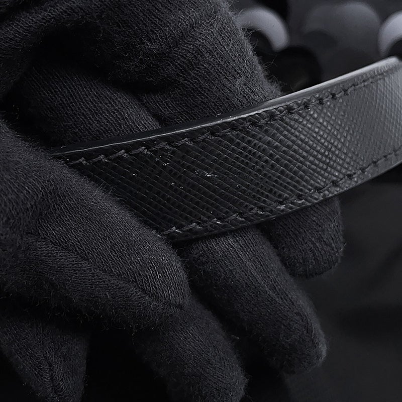 プラダ リュック ナイロン スパンコール バックパック 1BZ811 PRADA バッグ リュックサック 黒