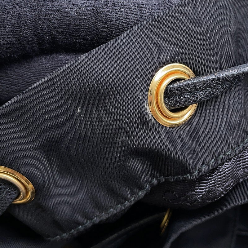 プラダ リュック ナイロン フラワー トライアングルロゴ バックパック 1BZ811 PRADA バッグ リュックサック 黒