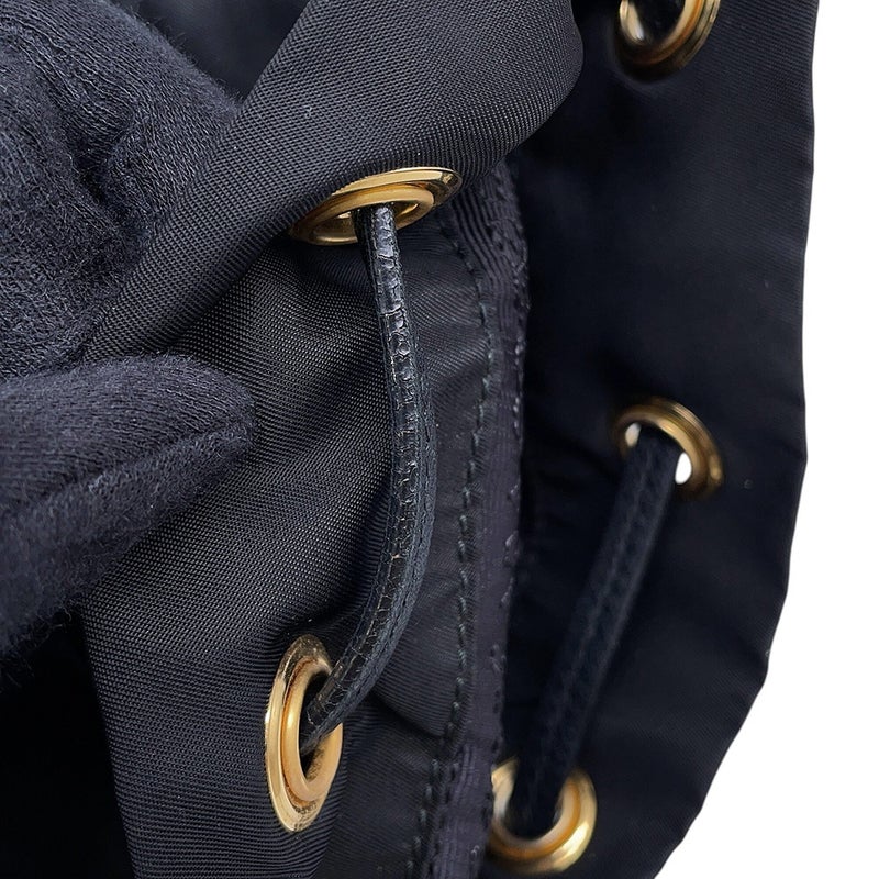 プラダ リュック ナイロン フラワー トライアングルロゴ バックパック 1BZ811 PRADA バッグ リュックサック 黒