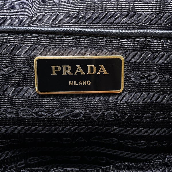 プラダ リュック ナイロン フラワー トライアングルロゴ バックパック 1BZ811 PRADA バッグ リュックサック 黒