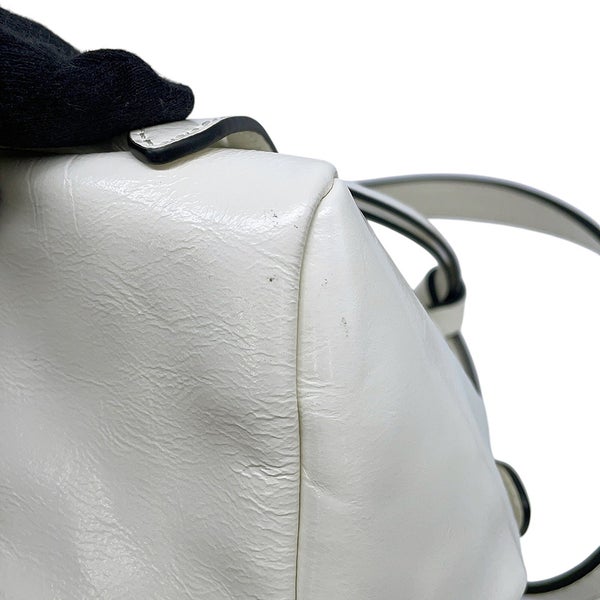 プラダ ハンドバッグ ダンクル トップハンドル ミニ ダングルレザー 1BB137 PRADA バッグ ショルダーバッグ 白