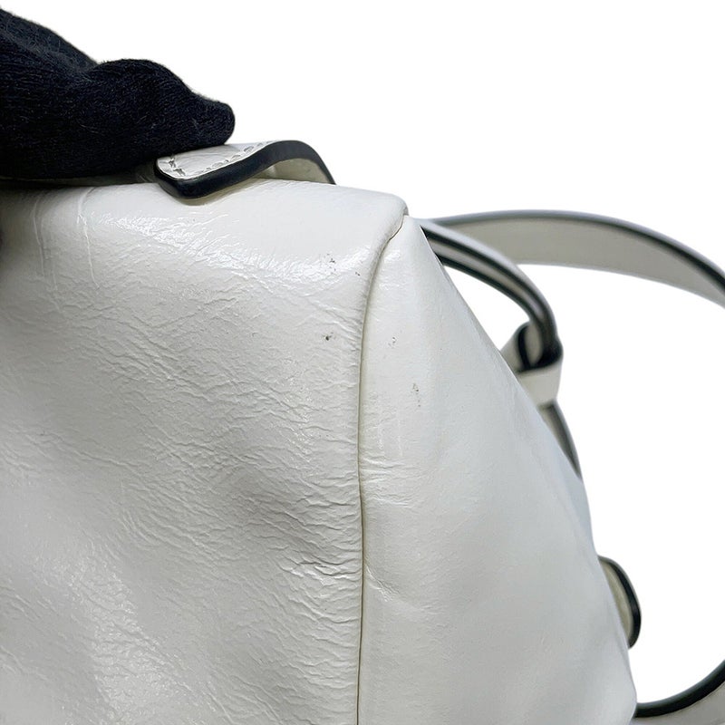 プラダ ハンドバッグ ダンクル トップハンドル ミニ ダングルレザー 1BB137 PRADA バッグ ショルダーバッグ 白