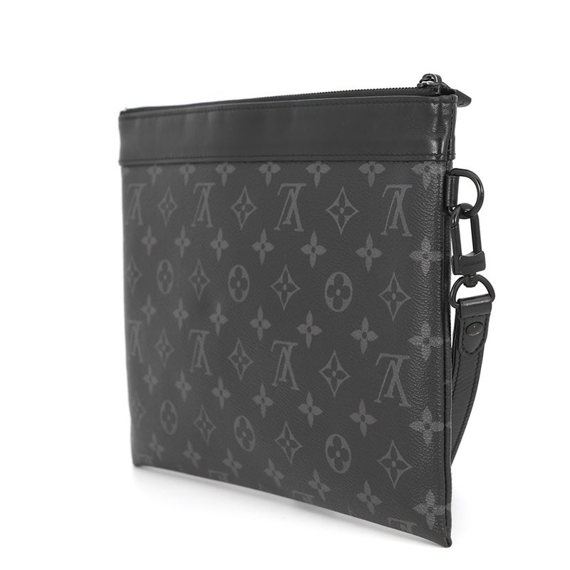 ルイヴィトン クラッチバッグ モノグラム・エクリプス ポシェット・トゥ・ゴー M81569 LOUIS VUITTON メンズ 黒