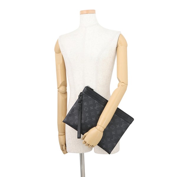 ルイヴィトン クラッチバッグ モノグラム・エクリプス ポシェット・トゥ・ゴー M81569 LOUIS VUITTON メンズ 黒