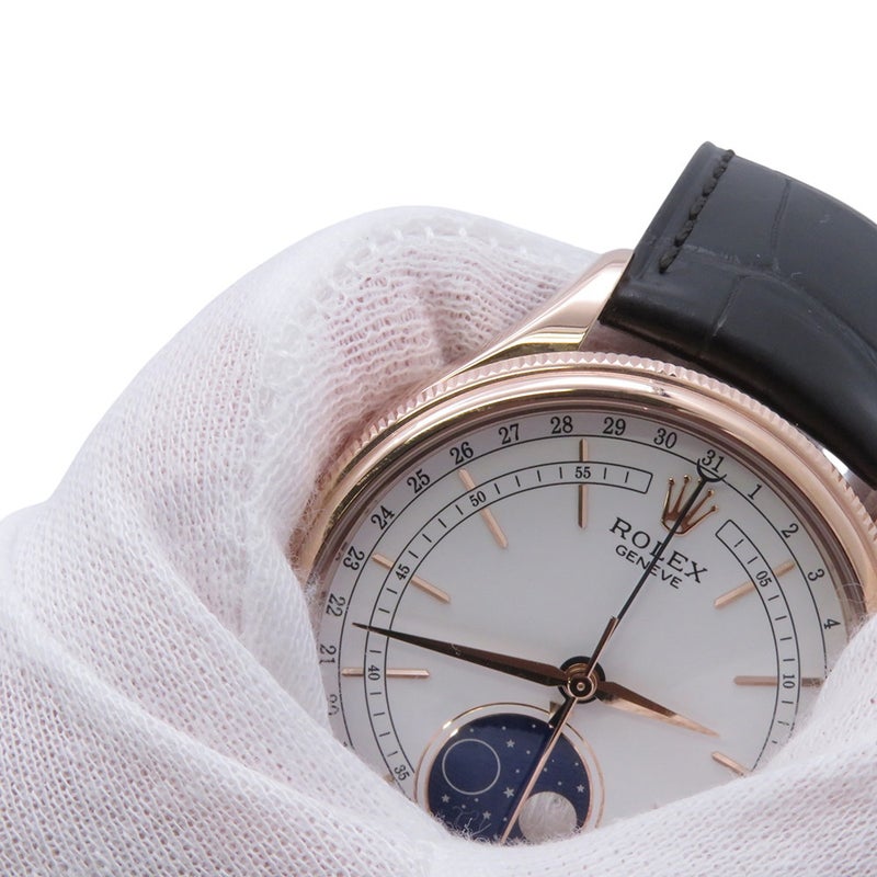 ロレックス チェリーニ ムーンフェイズ K18PGピンクゴールド 50535 ROLEX 腕時計 ウォッチ 白文字盤 エバーローズゴールド