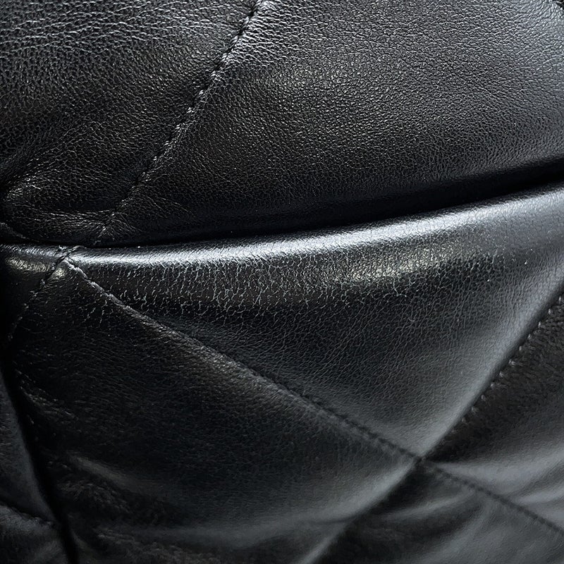 シャネル チェーンショルダーバッグ CHANEL19 ディズヌフ ココマーク マキシ シャイニーラムスキン AS1162 CHANEL 2way 黒