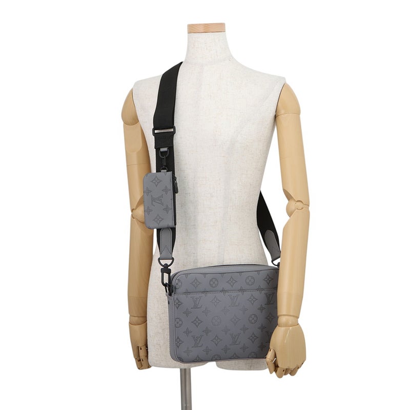 ルイヴィトン ショルダーバッグ モノグラム・シャドウ デュオ・メッセンジャー M46104 LOUIS VUITTON メンズ