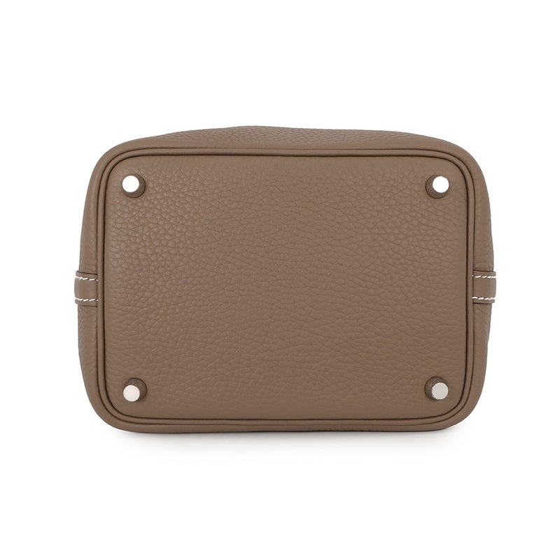 エルメス ハンドバッグ ピコタンロックPM エトゥープ/シルバー金具 トリヨンクレマンス K刻印