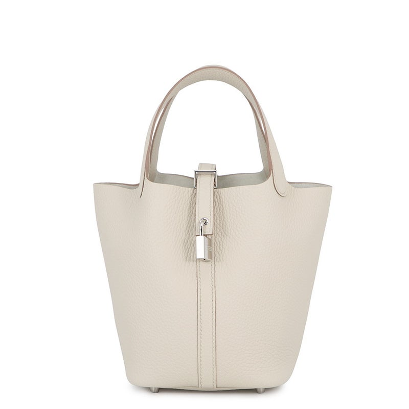 エルメス ハンドバッグ ピコタンロックPM ベトン/シルバー金具 トリヨンクレマンス K刻印 HERMES トートバッグ