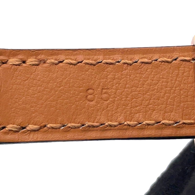 エルメス ポップH ベルト ブラック/ピンクゴールド金具 エプソン Y刻印 サイズ85 HERMES べルト 黒