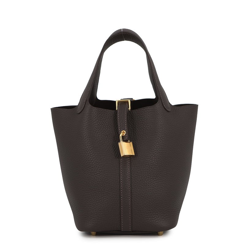 エルメス ハンドバッグ ピコタンロックPM ベブラン/ゴールド金具 トリヨンクレマンス G刻印 HERMES トートバッグ