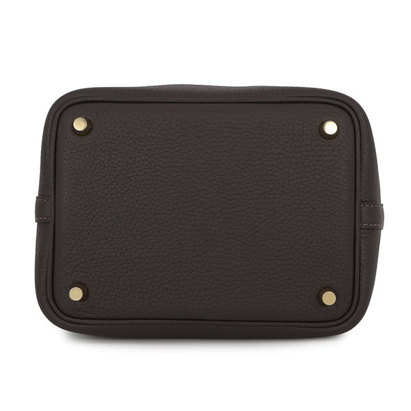 エルメス ハンドバッグ ピコタンロックPM ベブラン/ゴールド金具 トリヨンクレマンス G刻印 HERMES トートバッグ