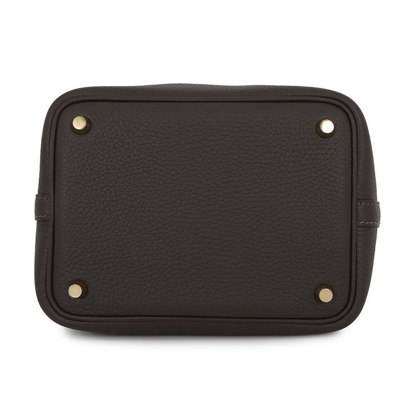 エルメス ハンドバッグ ピコタンロックPM ベブラン/ゴールド金具 トリヨンクレマンス G刻印 HERMES トートバッグ