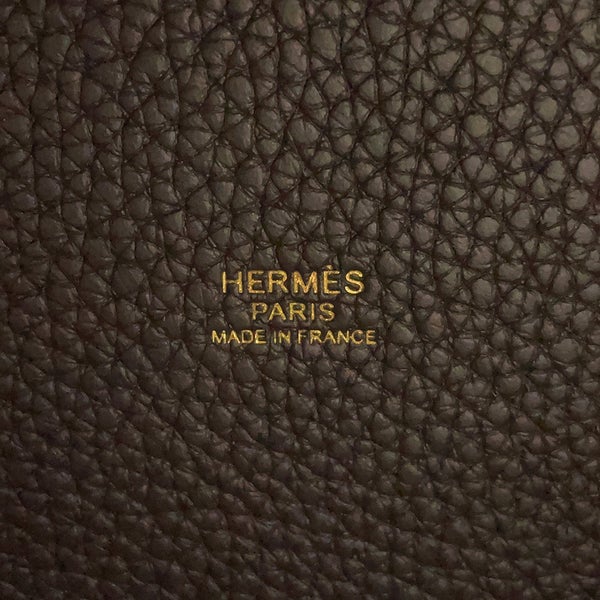 エルメス ハンドバッグ ピコタンロックPM ベブラン/ゴールド金具 トリヨンクレマンス G刻印 HERMES トートバッグ