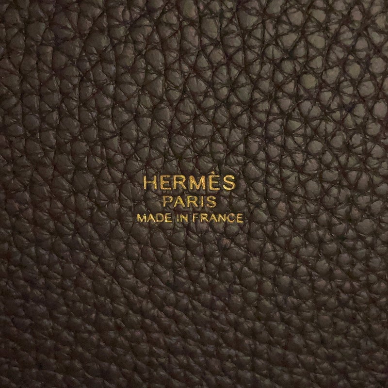 エルメス ハンドバッグ ピコタンロックPM ベブラン/ゴールド金具 トリヨンクレマンス G刻印 HERMES トートバッグ