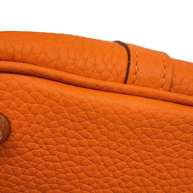 エルメス ハンドバッグ ピコタンロックPM オレンジ/シルバー金具 トリヨンクレマンス W刻印 HERMES トートバッグ