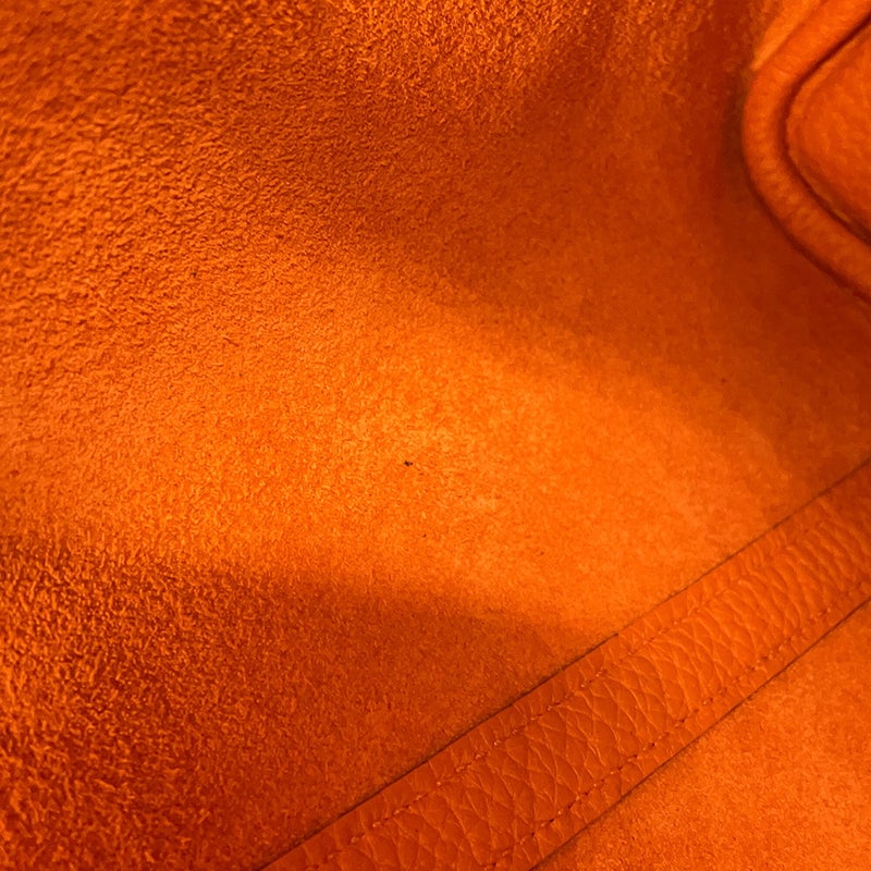 エルメス ハンドバッグ ピコタンロックPM オレンジ/シルバー金具 トリヨンクレマンス W刻印 HERMES トートバッグ