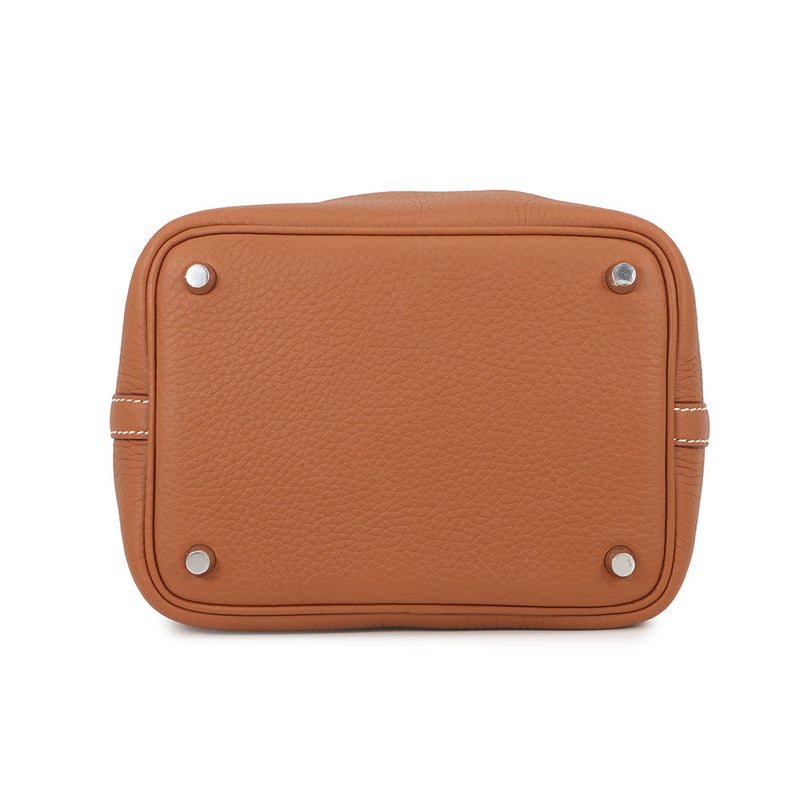 エルメス ハンドバッグ ピコタンロックPM ゴールド/シルバー金具 トリヨンクレマンス G刻印 HERMES