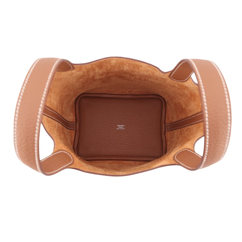 エルメス ハンドバッグ ピコタンロックPM ゴールド/シルバー金具 トリヨンクレマンス G刻印 HERMES