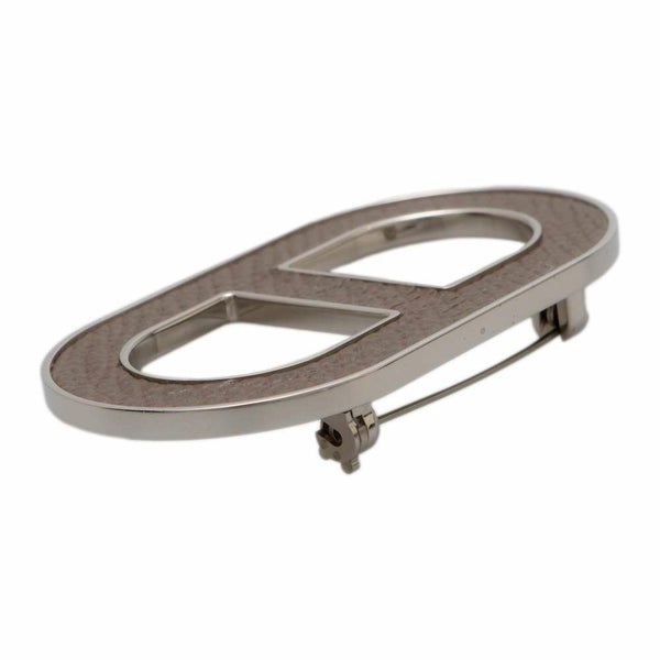 エルメス ブローチ シェーヌダンクル エタン/シルバー金具 ヴォーエプソン HERMES アクセサリー