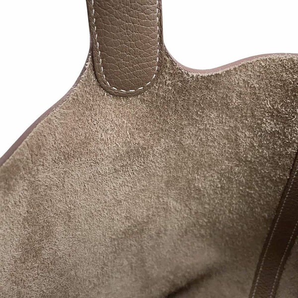 エルメス ハンドバッグ ピコタンロックMM エトゥープ/シルバー金具 トリヨンクレマンス Y刻印