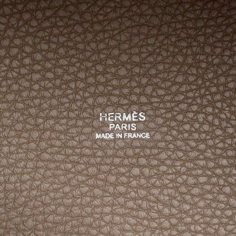 エルメス ハンドバッグ ピコタンロックMM エトゥープ/シルバー金具 トリヨンクレマンス Y刻印