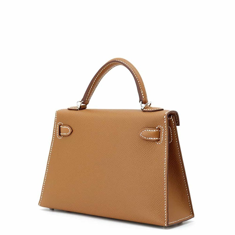 エルメス ハンドバッグ ミニケリードゥ 外縫い ゴールド/シルバー金具 エプソン W刻印 2wayショルダー