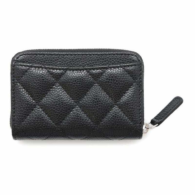 シャネル コインケース クラシック ジップコインパース マトラッセ ココマーク キャビアスキン AP0216 CHANEL 黒