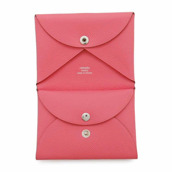 エルメス コインケース カルヴィ デュオ ローズアザレ/シルバー金具 エプソン B刻印