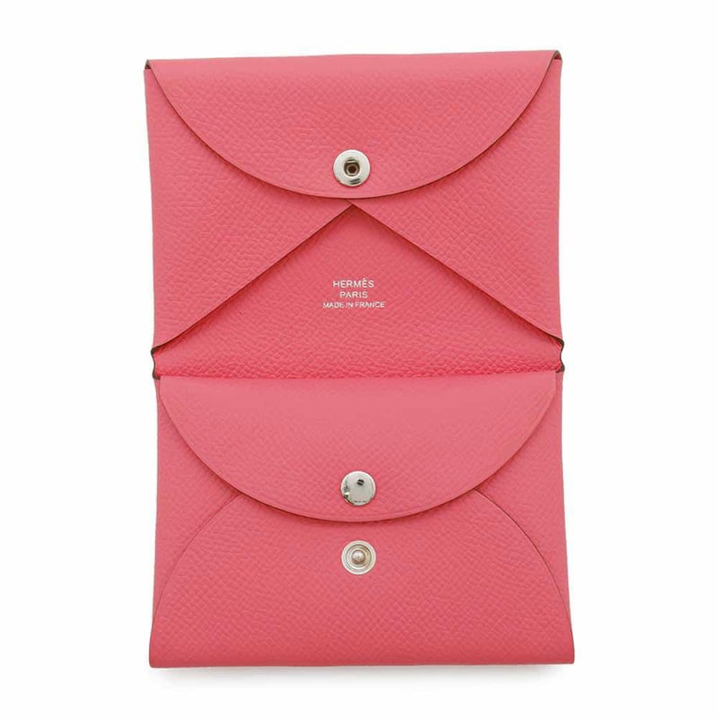 エルメス コインケース カルヴィ デュオ ローズアザレ/シルバー金具 エプソン B刻印