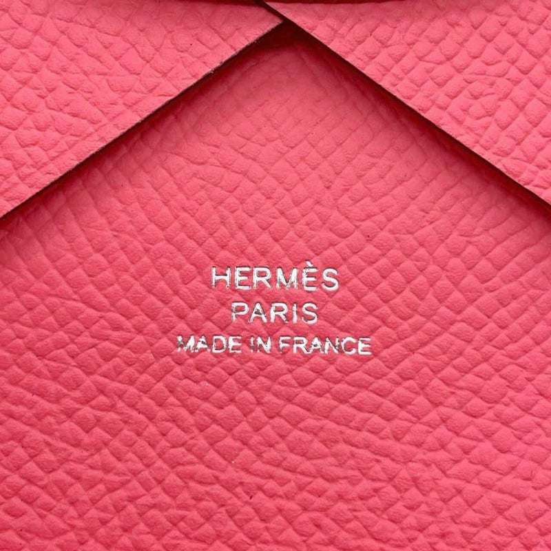 エルメス コインケース カルヴィ デュオ ローズアザレ/シルバー金具 エプソン B刻印