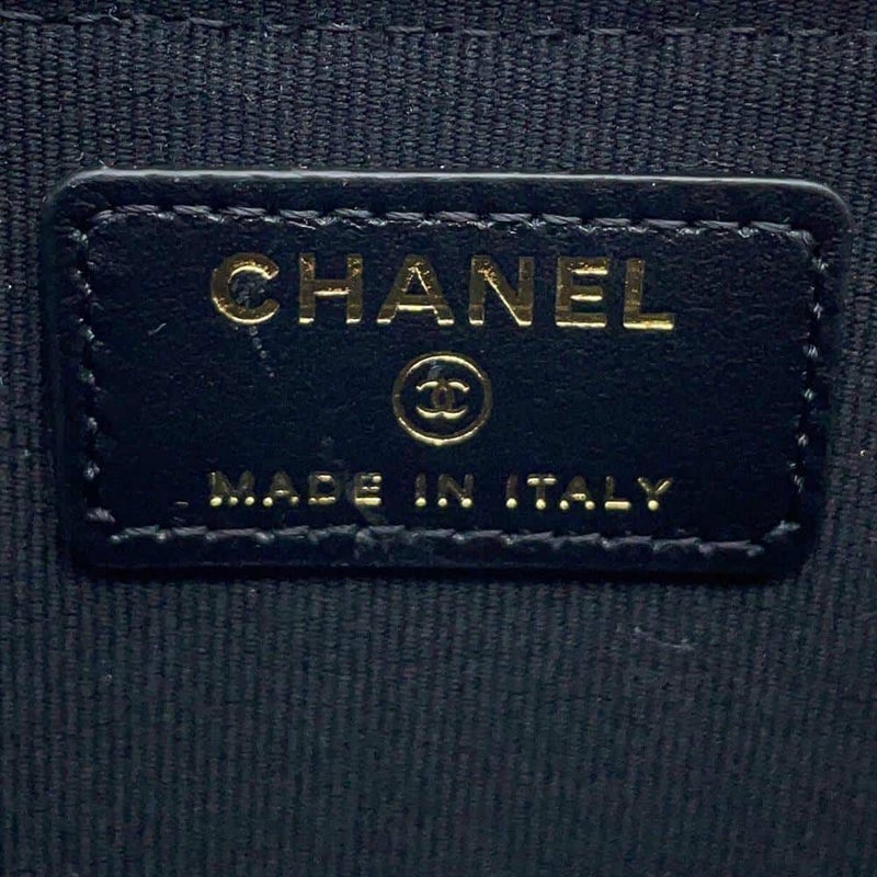 シャネル コインケース ココマーク マトラッセ キャビアスキン ストラス AP4558 CHANEL フラグメントケース カードケース 黒