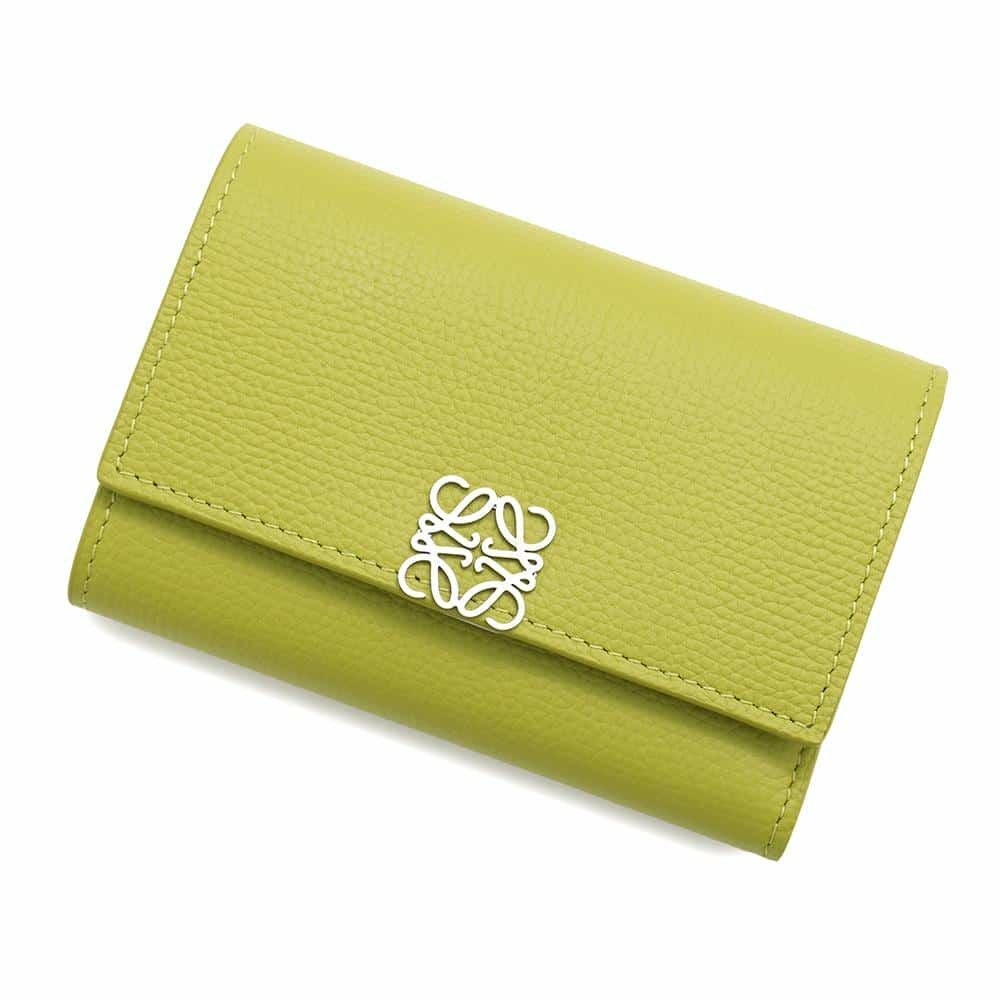 ね*ま様 LOEWE アナグラム 三つ折り財布 イエロー 値下げ交渉可能です！ LOEWE（ロエベ） 中古 三つ折り財布 レディース ブランド アナグラム
