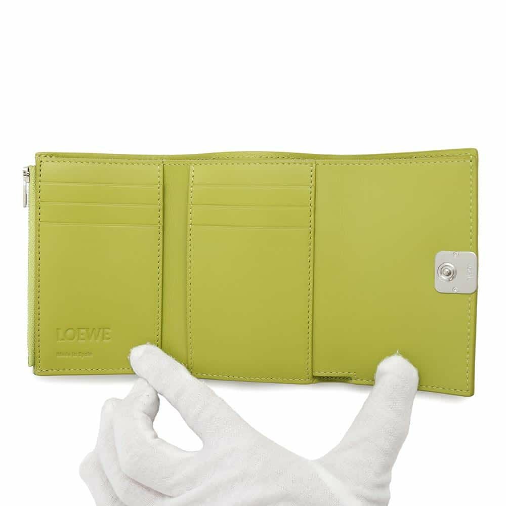 ロエベ 三つ折り財布 アナグラム バーティカル ウォレット スモール
