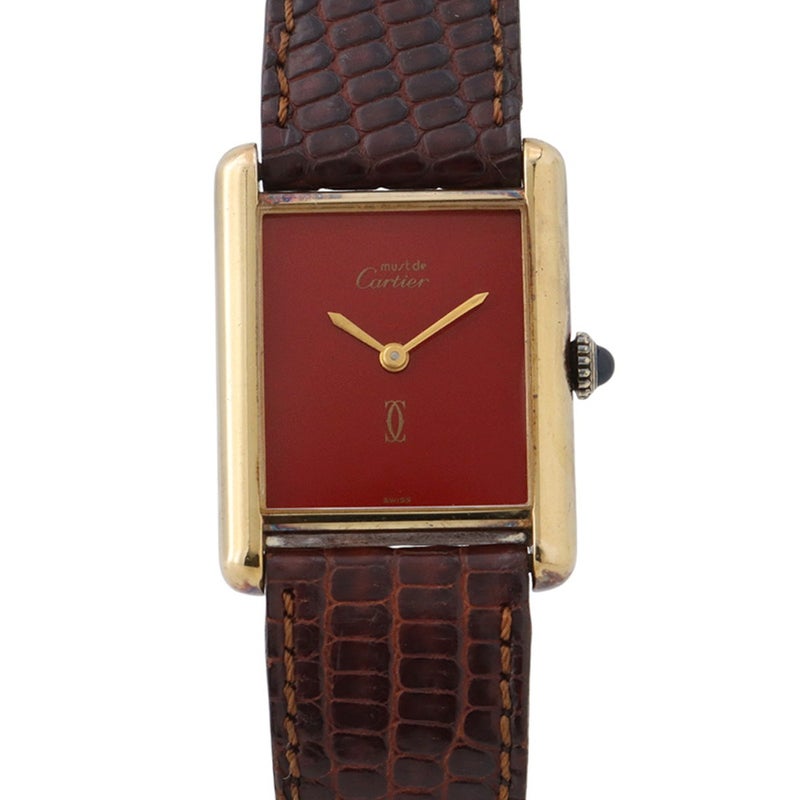 カルティエ マストタンク SM 1975613 Cartier 腕時計 レッド文字盤 ヴィンテージ