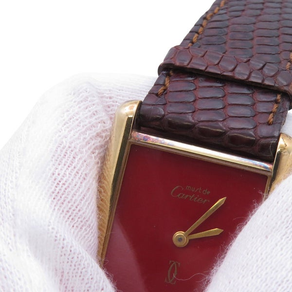 カルティエ マストタンク SM 1975613 Cartier 腕時計 レッド文字盤 ヴィンテージ