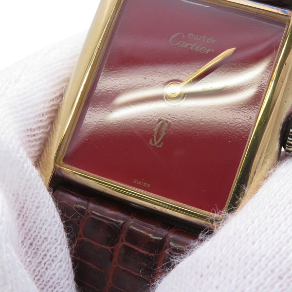 カルティエ マストタンク SM 1975613 Cartier 腕時計 レッド文字盤 ヴィンテージ