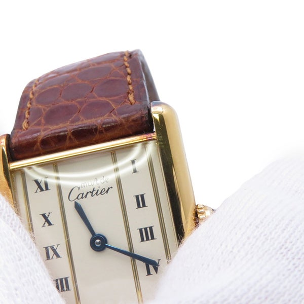 カルティエ マストタンク ヴェルメイユ LM W1002653 Cartier 腕時計 ウォッチ アイボリー文字盤 クォーツ ヴィンテージ