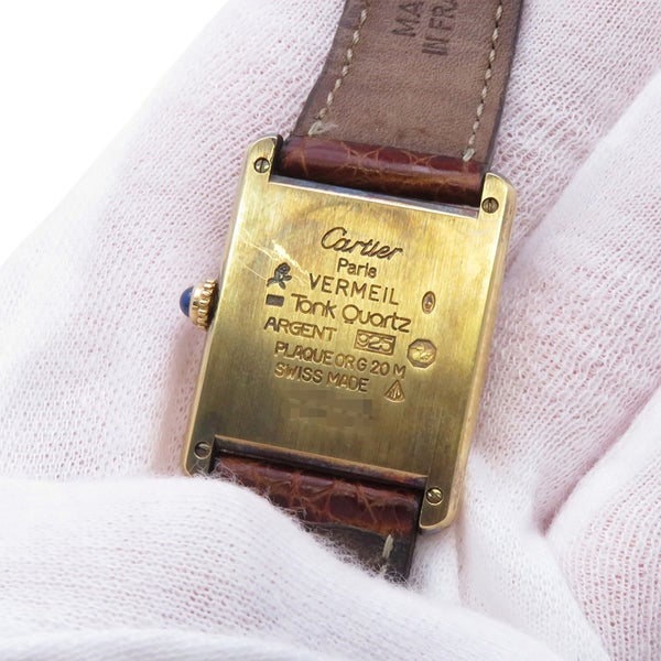 カルティエ マストタンク ヴェルメイユ LM W1002653 Cartier 腕時計 ウォッチ アイボリー文字盤 クォーツ ヴィンテージ