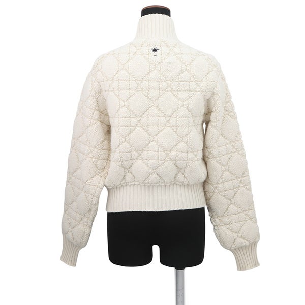 クリスチャン・ディオール ジャケット ジップ付き カーディガン レディースサイズ36 254V20AM340 Christian Dior アウター 白