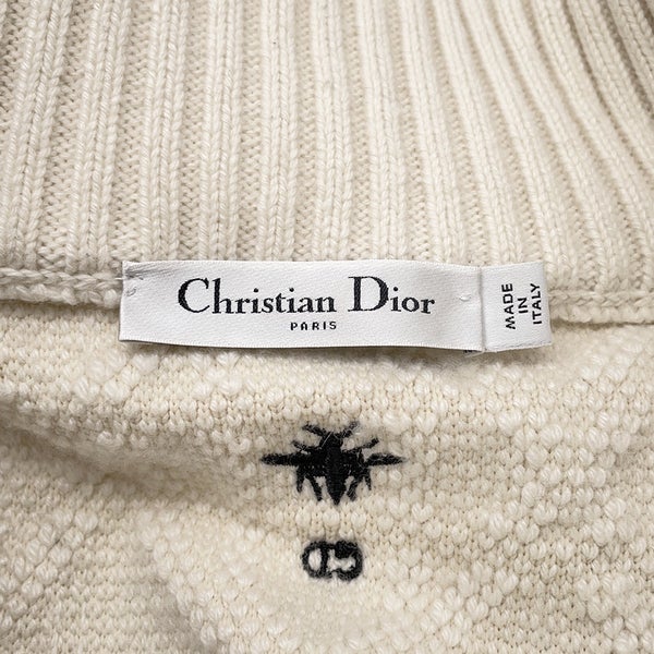 クリスチャン・ディオール ジャケット ジップ付き カーディガン レディースサイズ36 254V20AM340 Christian Dior アウター 白