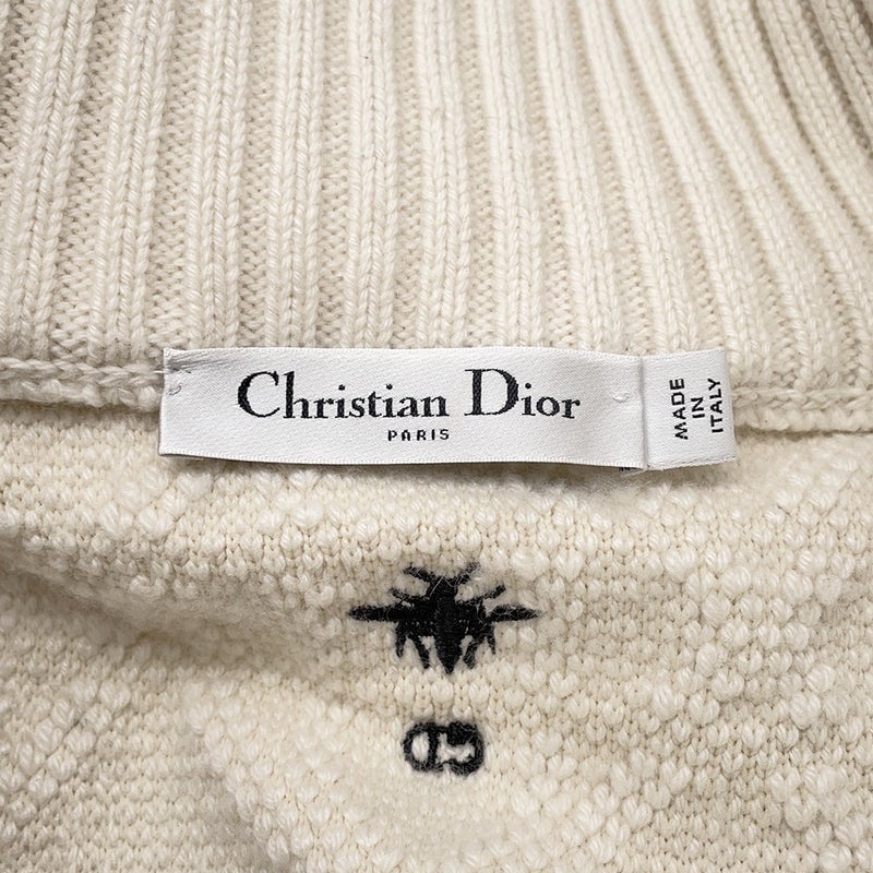 クリスチャン・ディオール ジャケット ジップ付き カーディガン レディースサイズ36 254V20AM340 Christian Dior アウター 白