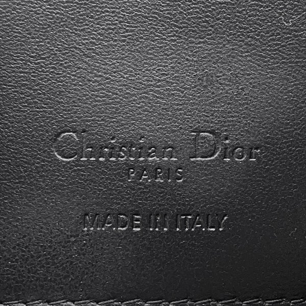 クリスチャン・ディオール 三つ折り財布 レディディオール ロータスウォレット カナージュ S0181ONMJ 財布 黒