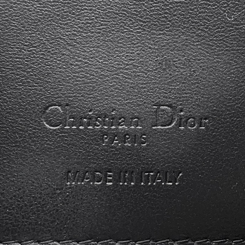 クリスチャン・ディオール 三つ折り財布 レディディオール ロータスウォレット カナージュ S0181ONMJ 財布 黒