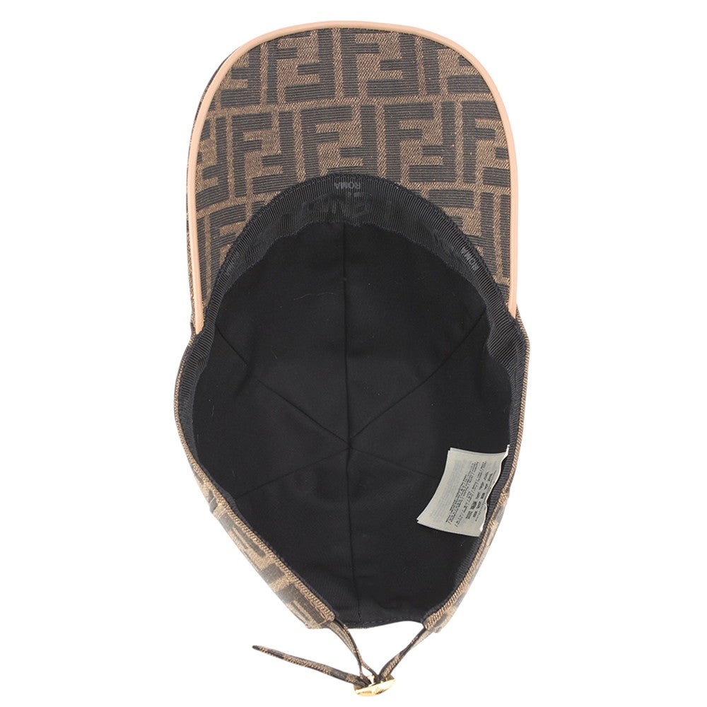 フェンディ キャップ FFロゴ 総柄 サイズM FXQ379 FENDI 帽子 | 中古